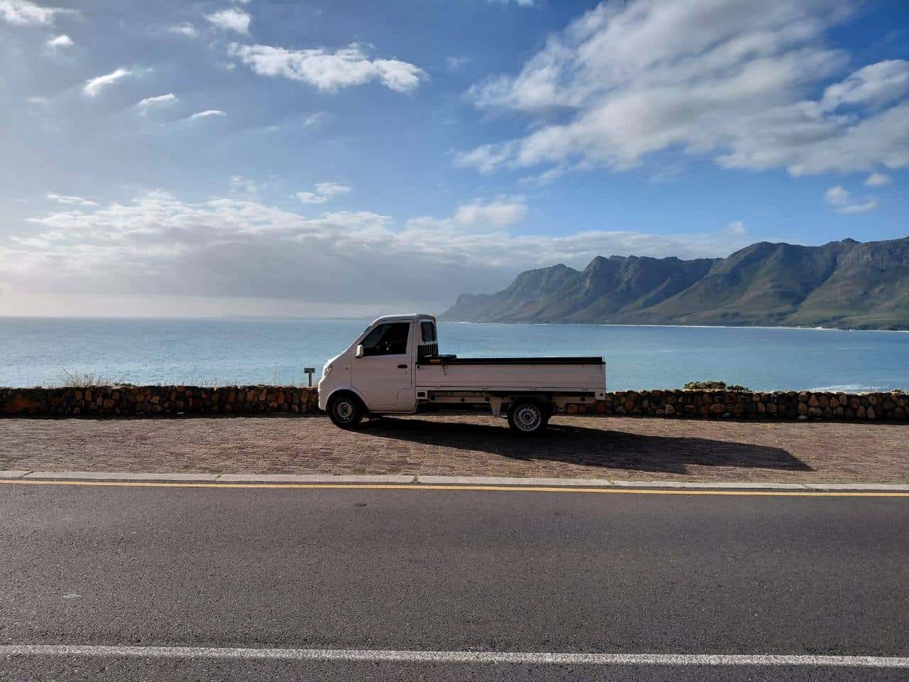 DFSK K01S review in South Africa with majestic ocean